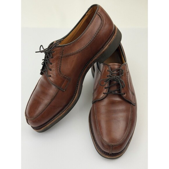 Allen Edmonds Stockbridge Mens 8 Brown Leather Split Toe Blucher Dress Shoes USA main image 11